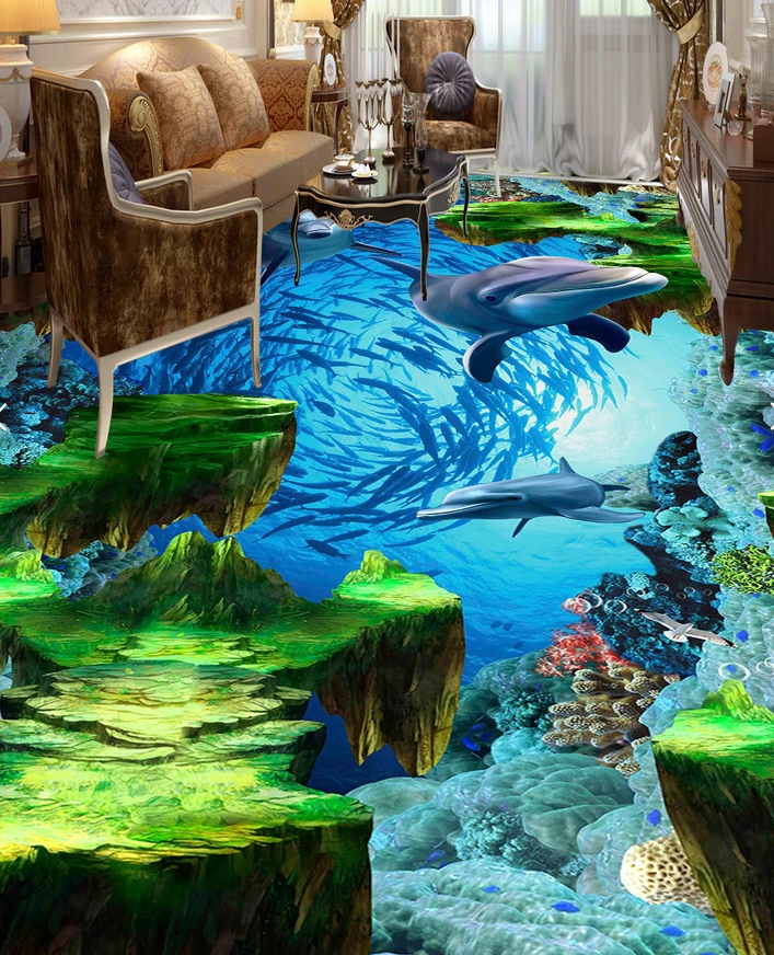 3D Ocean Fish 541 Floor Mural  Wallpaper Murals Rug & Mat Print Epoxy waterproof bath floor