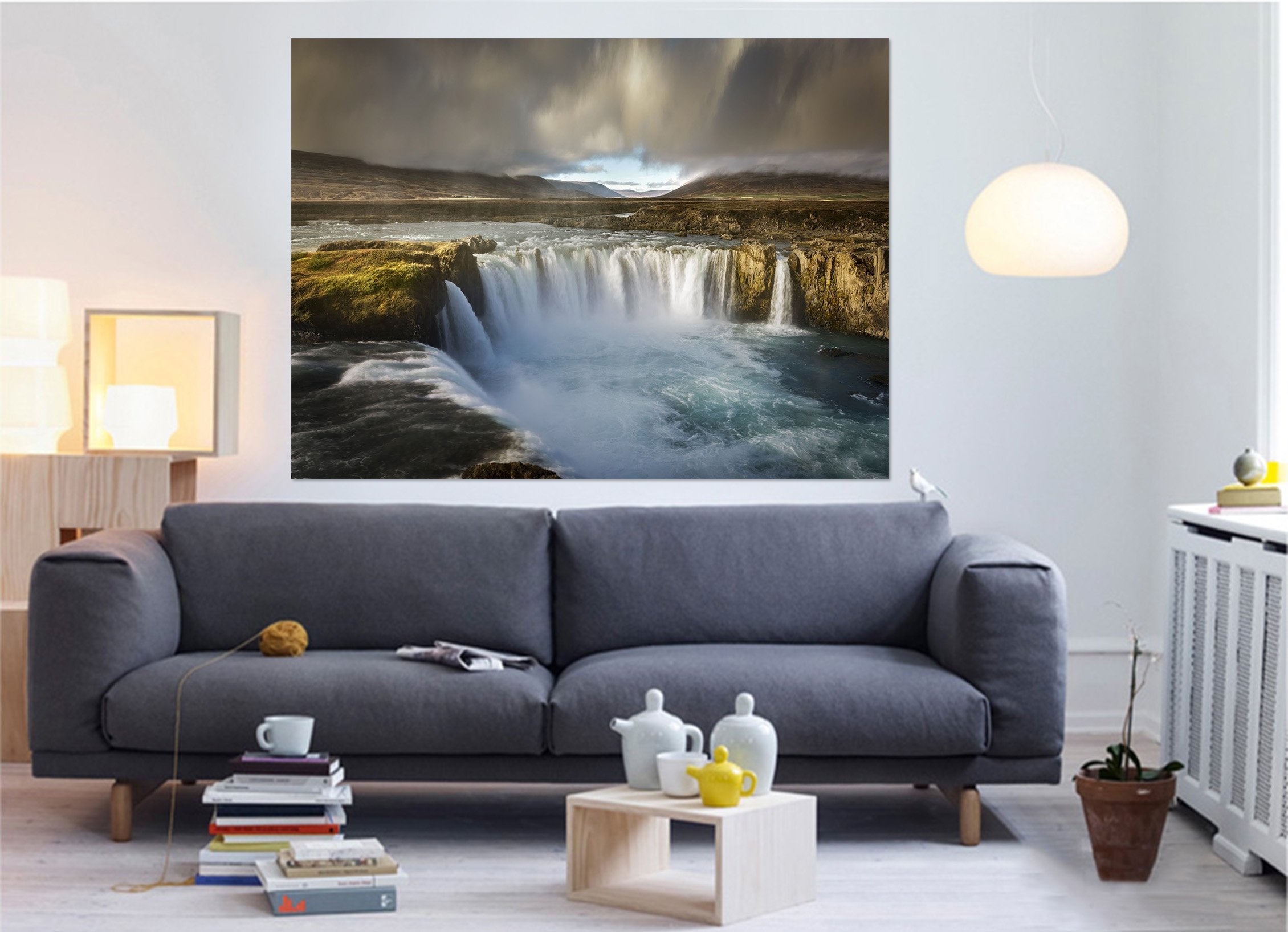 3D Big Waterfall 177 Marco Carmassi Wall Sticker Wallpaper AJ Wallpaper 2 