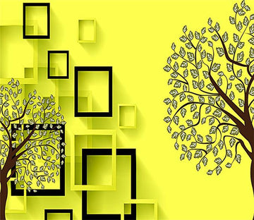 3D Yellow Tree Pattern 230 Wallpaper AJ Wallpaper 