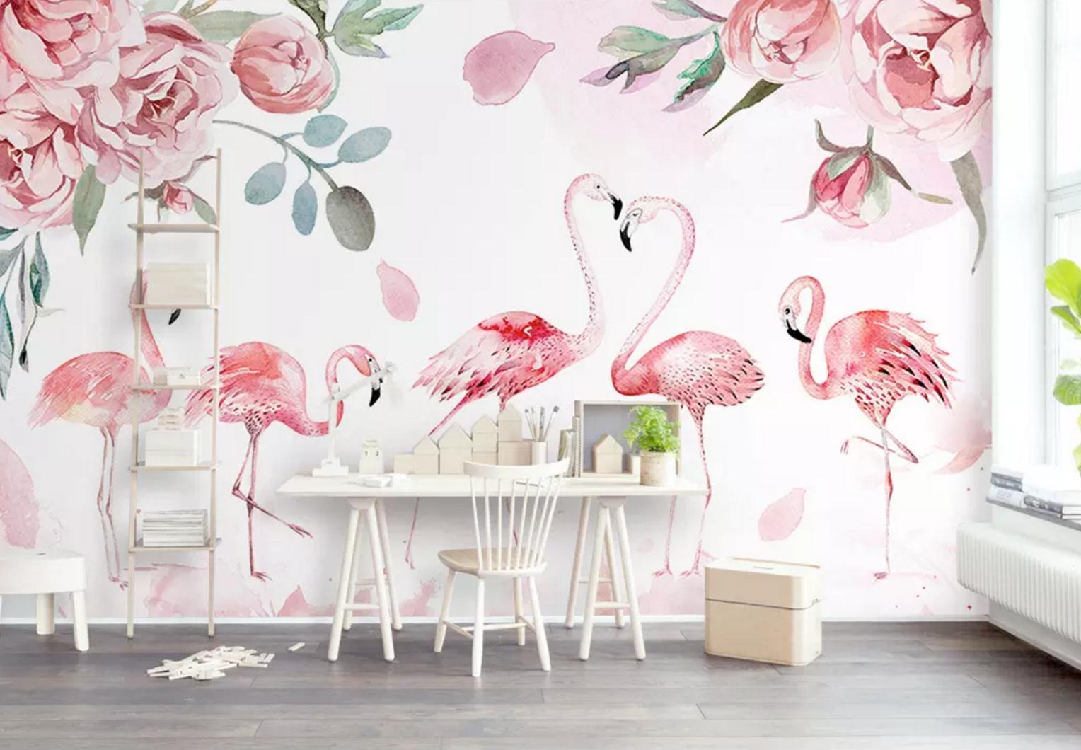 3D Flamingo Flower 115 Wallpaper AJ Wallpaper 