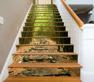 3D Bamboo Forest 713 Stair Risers Wallpaper AJ Wallpaper 
