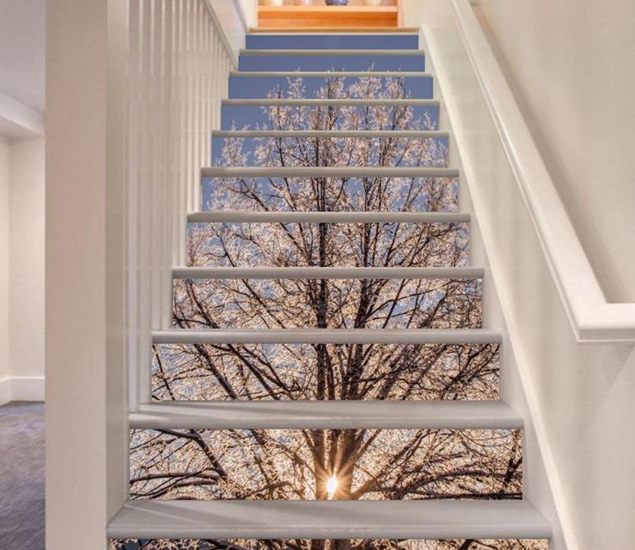 3D Big Tree 764 Stair Risers Wallpaper AJ Wallpaper 