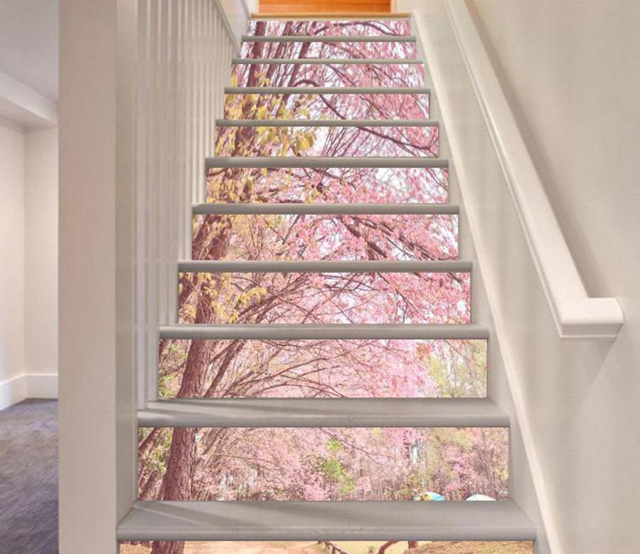 3D Cherry Blossoms 366 Stair Risers Wallpaper AJ Wallpaper 
