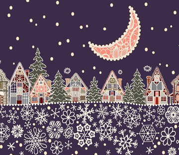 3D Christmas Purple Moon Tree 767 Wallpaper AJ Wallpaper 