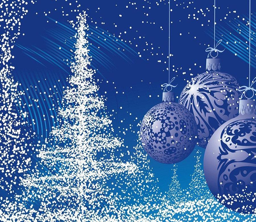 3D Christmas Tree Blue Light 45 Wallpaper AJ Wallpaper 
