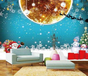 3D Christmas Yellow Moon 765 Wallpaper AJ Wallpaper 