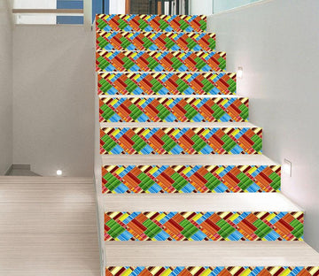 3D Color Mosaic 342 Stair Risers Wallpaper AJ Wallpaper 