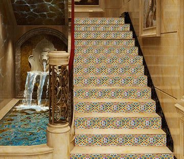 3D Color Pattern 939 Stair Risers Wallpaper AJ Wallpaper 