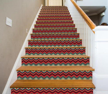 3D Color Ripple 477 Stair Risers Wallpaper AJ Wallpaper 