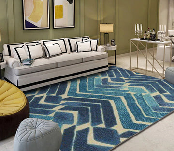 3D Color Stripe WG166 Non Slip Rug Mat Mat AJ Creativity Home 