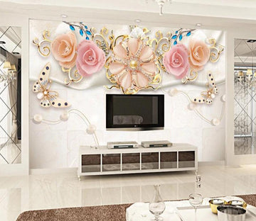 3D Diamond Flower 198 Wall Murals Wallpaper AJ Wallpaper 2 