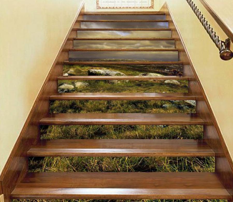 3D Grassland 6583 Stair Risers Wallpaper AJ Wallpaper 