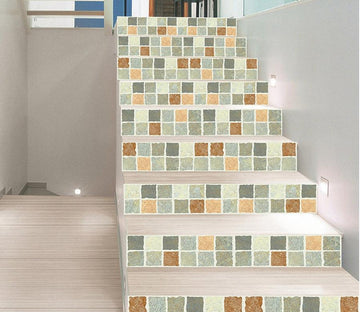 3D Green Gird 366 Stair Risers Wallpaper AJ Wallpaper 