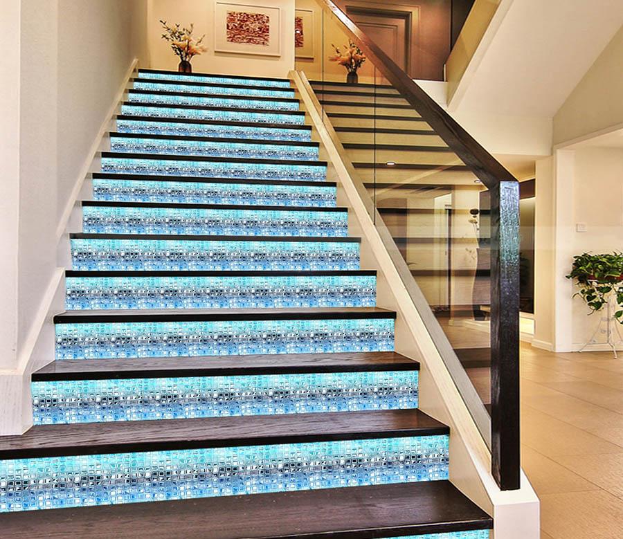 3D Ice Block 214 Stair Risers | AJ Wallpaper