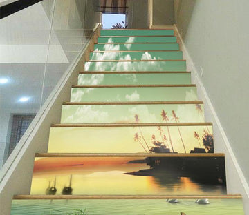 3D Lake 2936 Stair Risers Wallpaper AJ Wallpaper 