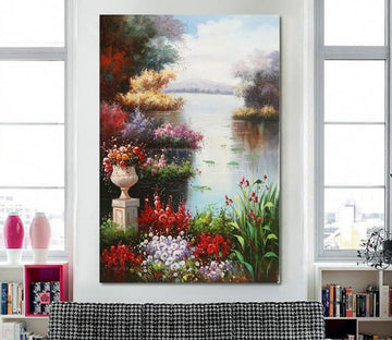 3D Lake Flower 138 Wall Stickers Wallpaper AJ Wallpaper 2 