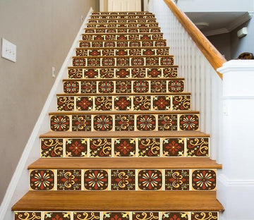 3D Retro Pattern 644 Stair Risers Wallpaper AJ Wallpaper 