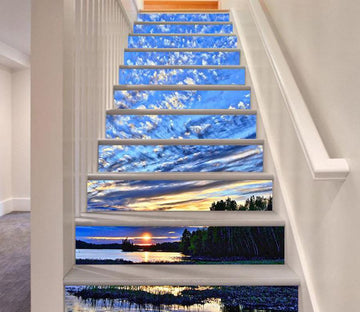 3D Setting Sun 476 Stair Risers Wallpaper AJ Wallpaper 