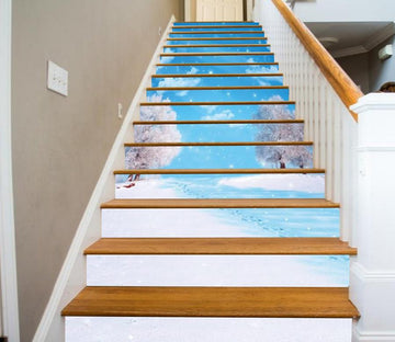 3D Snowfield 522 Stair Risers Wallpaper AJ Wallpaper 
