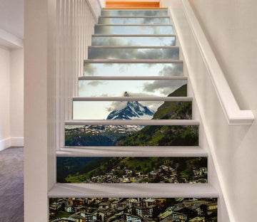 3D Snow Mountain 476 Stair Risers Wallpaper AJ Wallpaper 