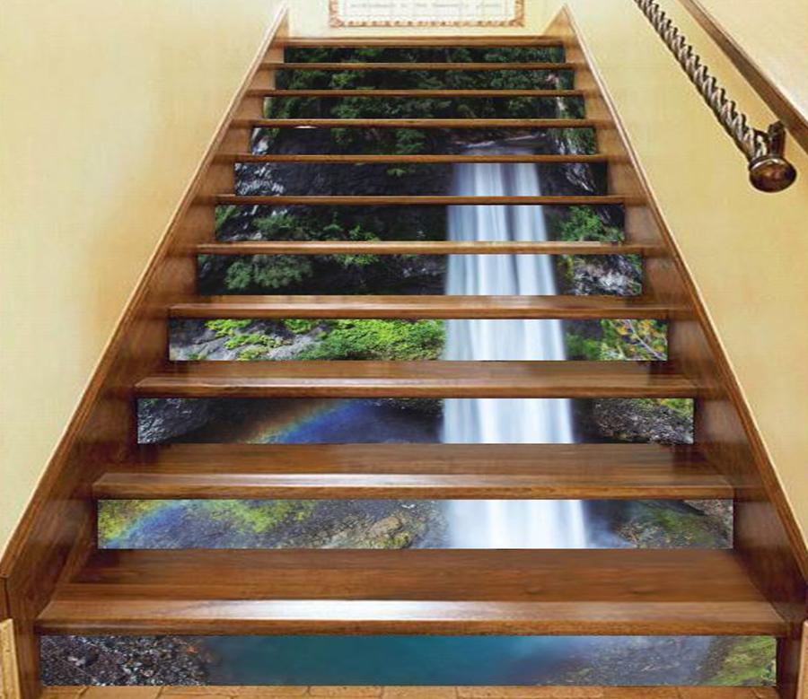 3D Waterfall 5147 Stair Risers Wallpaper AJ Wallpaper 