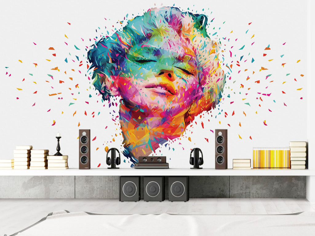 3D Colored Petals WG323 Wall Murals