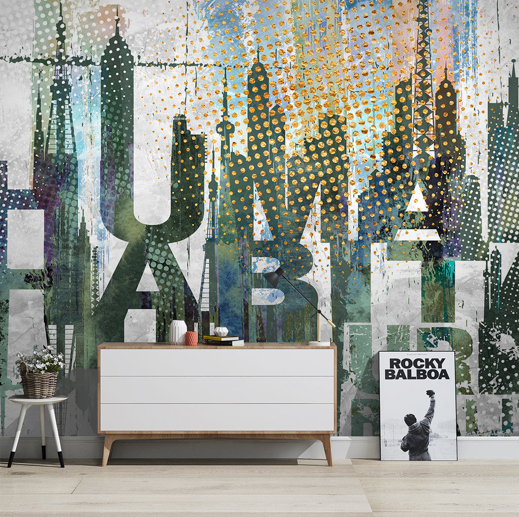 3D Cactus Letter WG048 Wall Murals