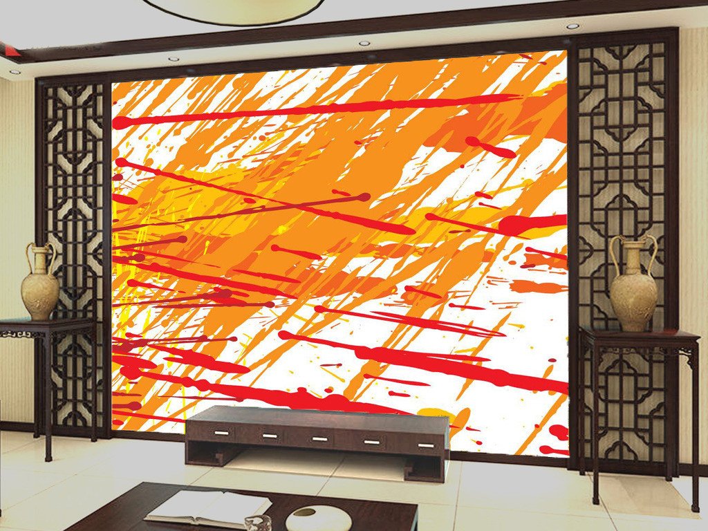 Colored Lacquer Painting Wallpaper AJ Wallpaper 