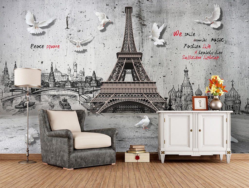 3D Pigeon Tower WG322 Wall Murals
