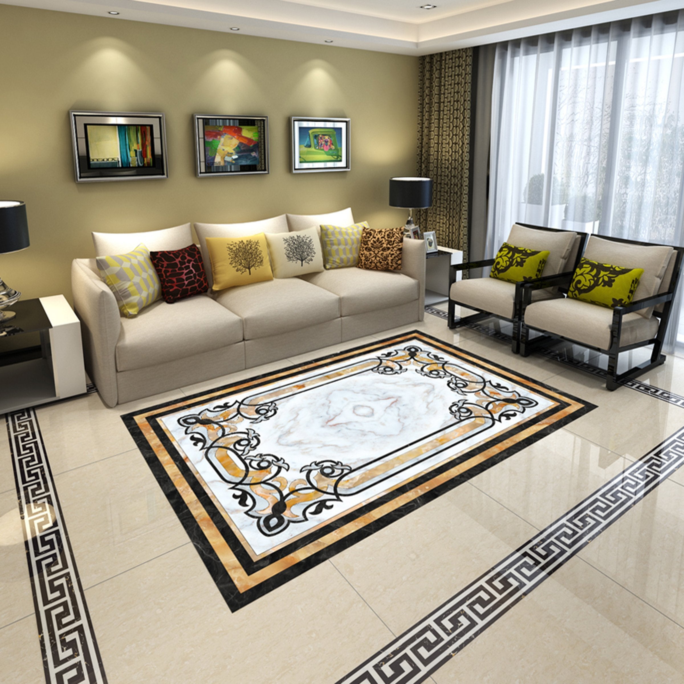 3D Religious Pattern WG230 Floor Mural Wallpaper AJ Wallpaper 2 