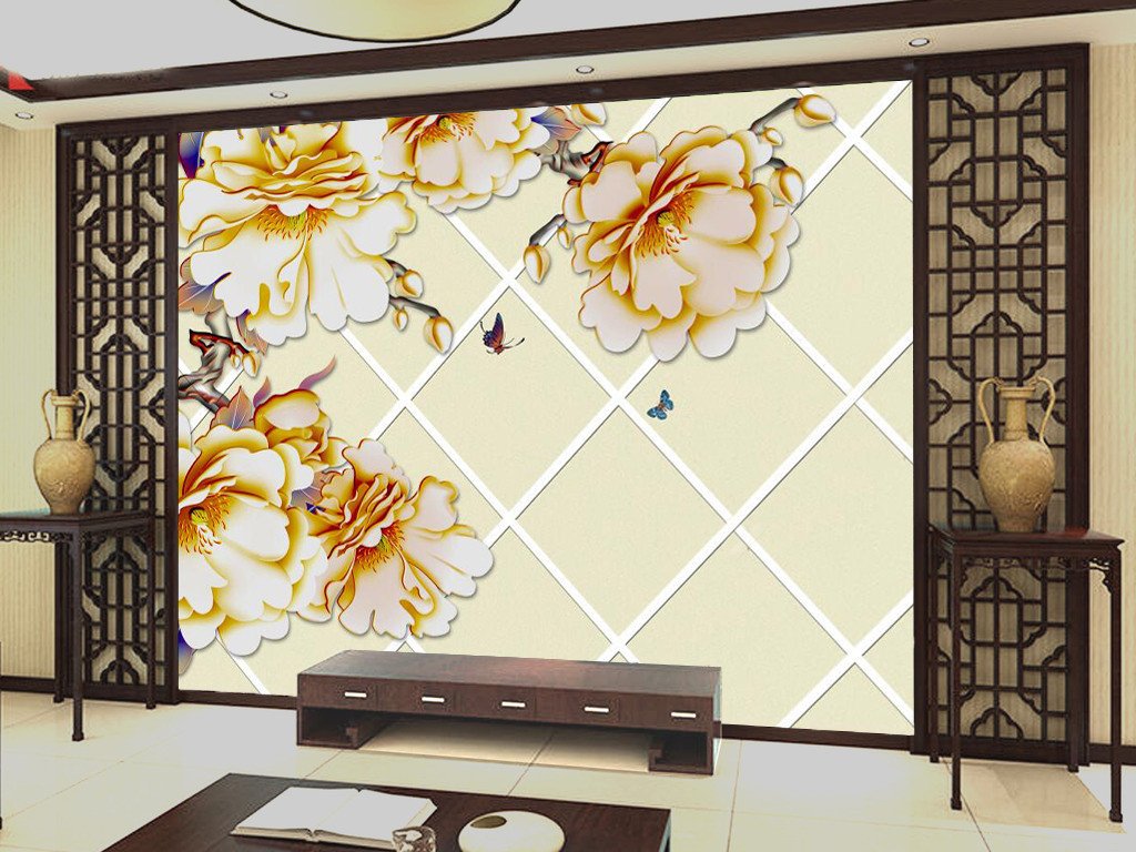 Orange Peony 9 Wallpaper AJ Wallpaper 1 