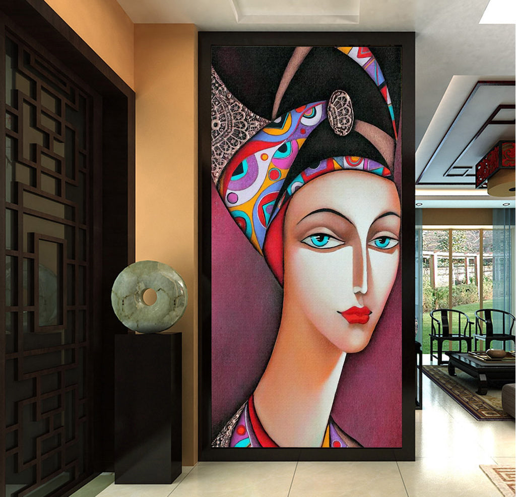 3D Painting Girl WG090 Wall Murals