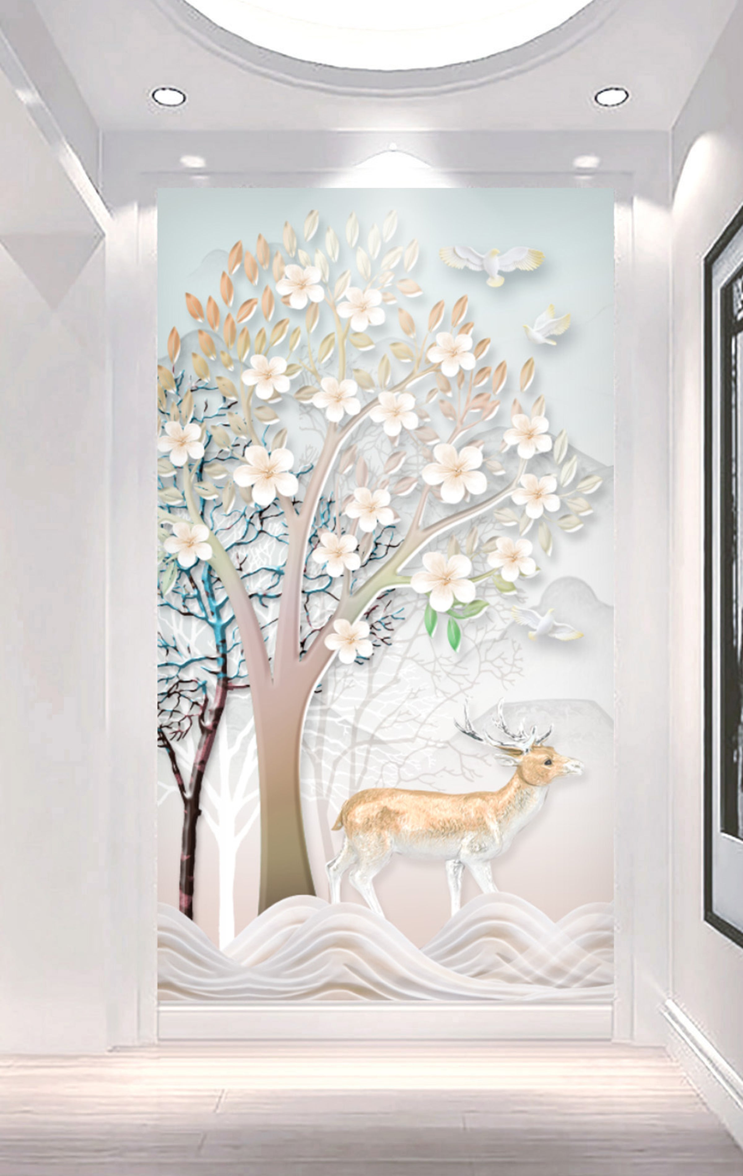 3D Flower Tree WG019 Wall Murals