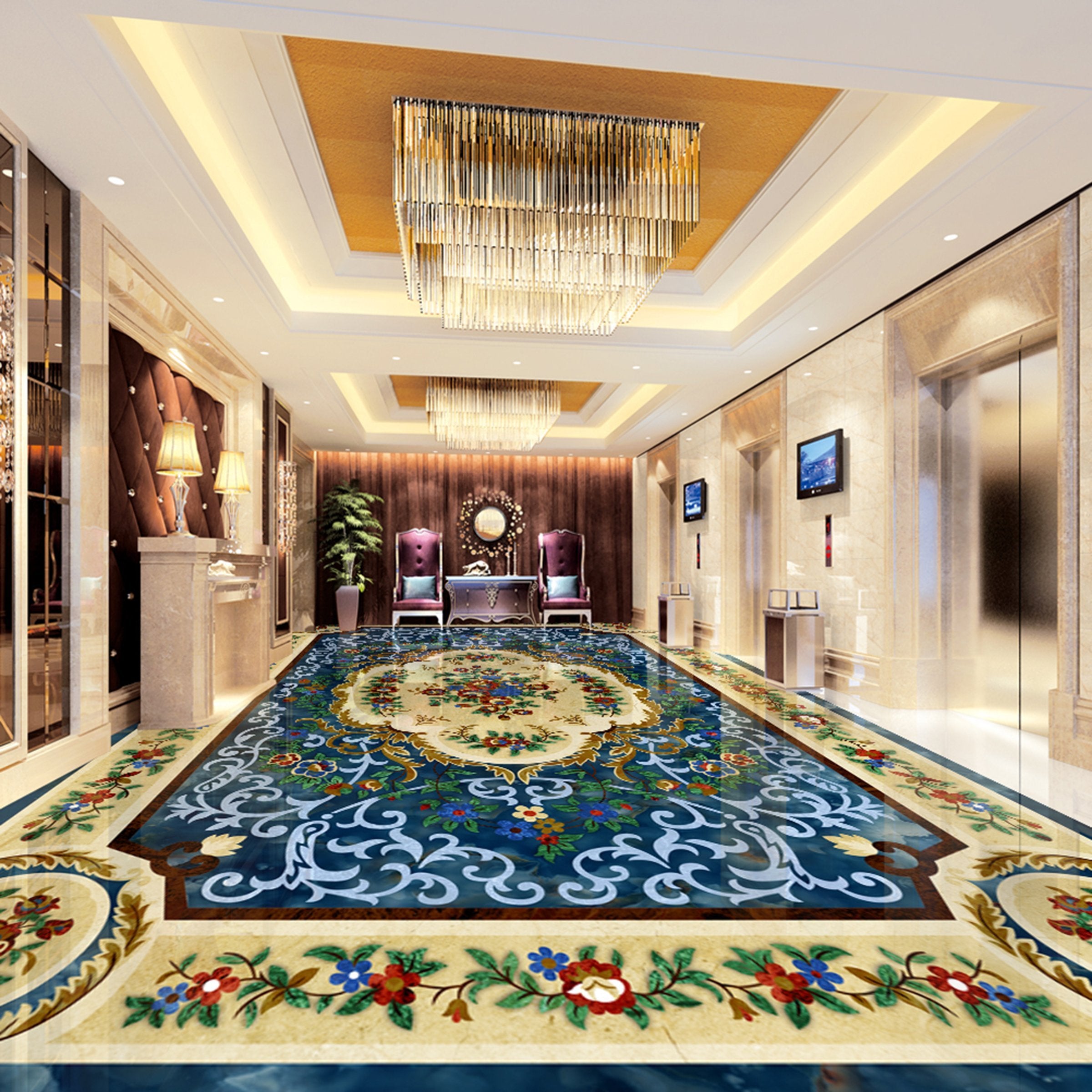 3D Religious Pattern WG579 Floor Mural Wallpaper AJ Wallpaper 2 
