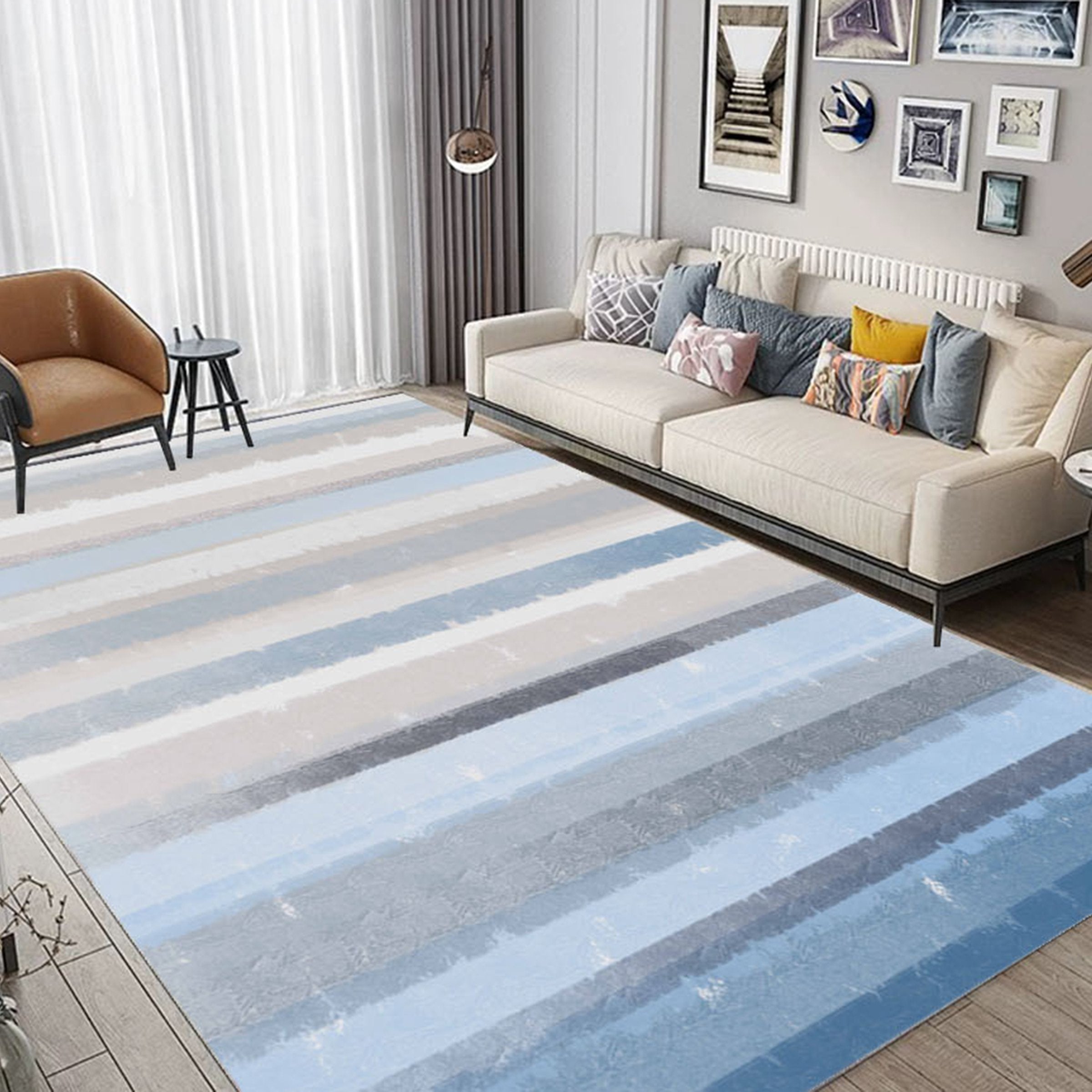 3D Colored Lines WG486 Non Slip Rug Mat Mat AJ Creativity Home 