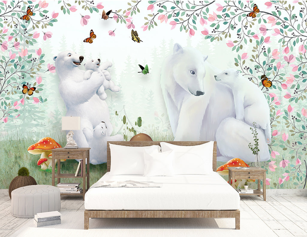 3D Polar Bear WG362 Wall Murals