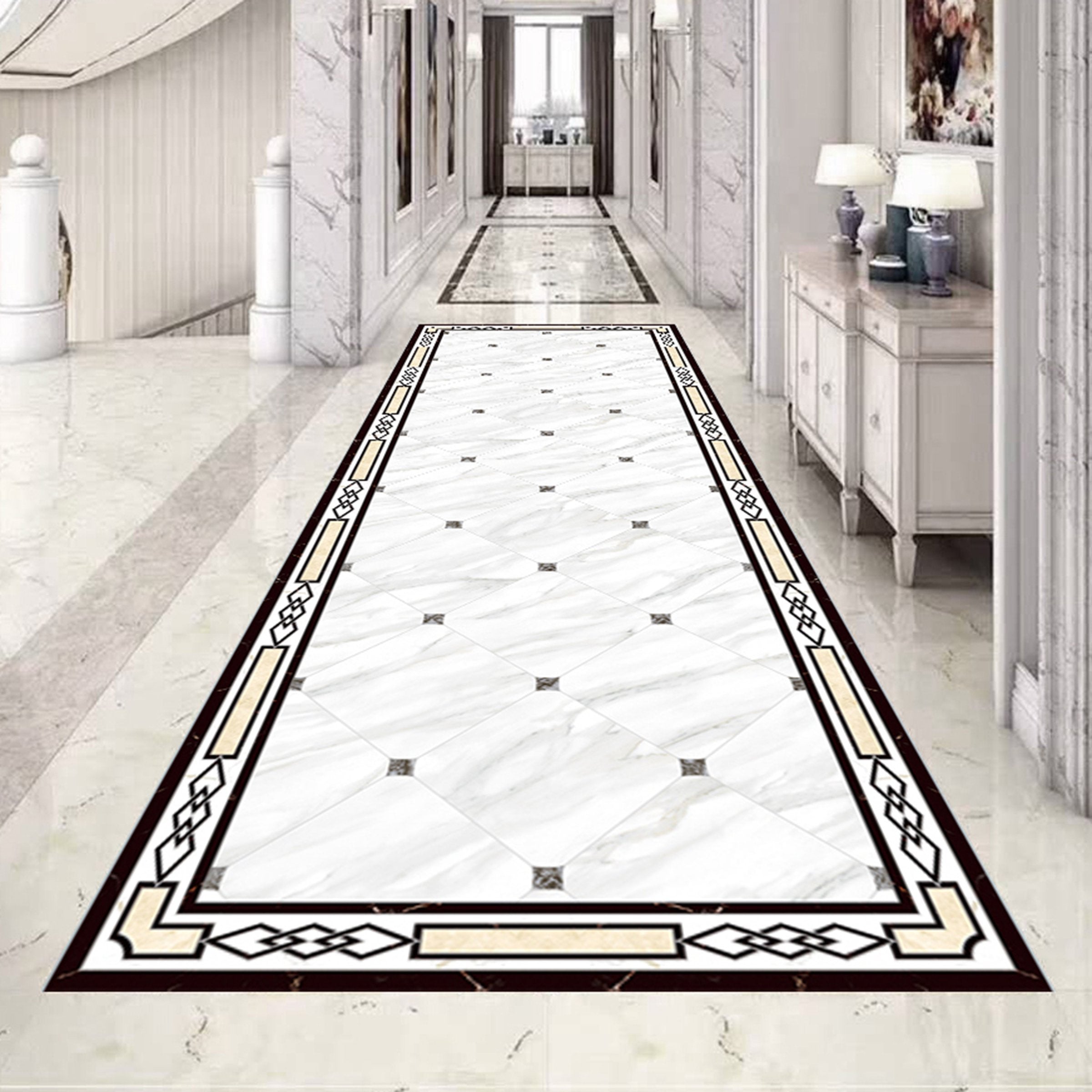 How to Wallpaper A Floor - a renter-friendly alternative! • Grillo Designs