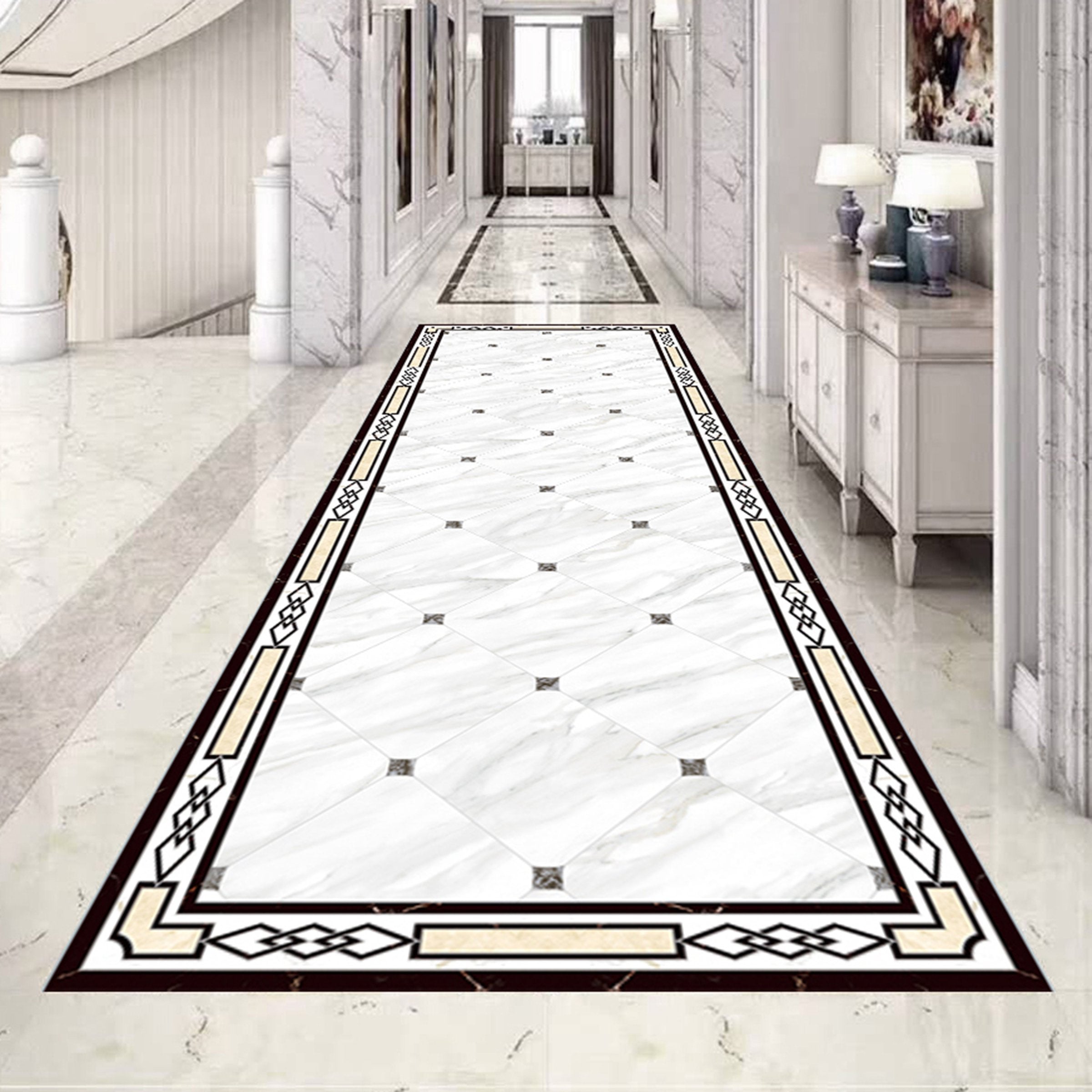 3D Black Marble Pattern WG578 Floor Mural Wallpaper AJ Wallpaper 2 