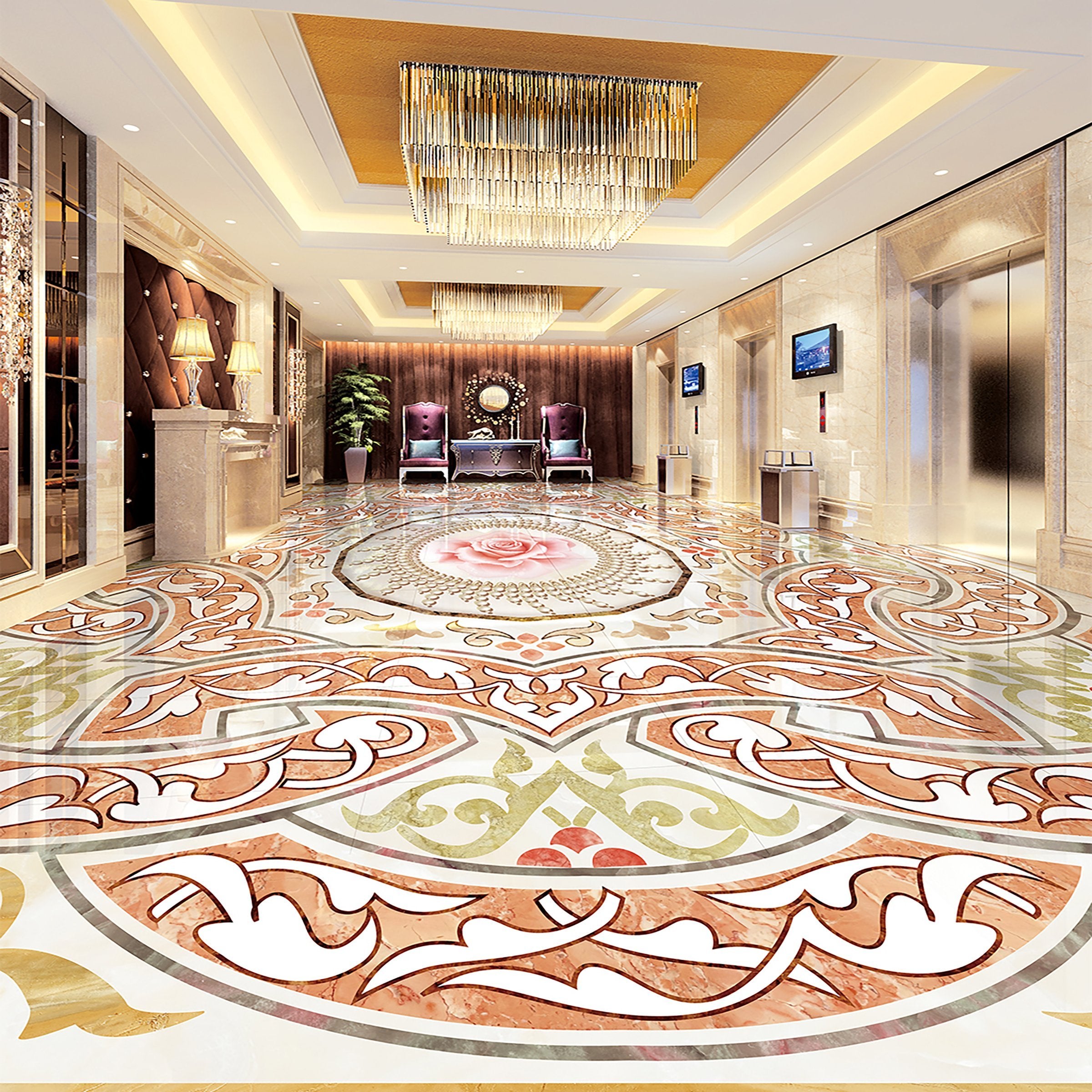 3D Religious Pattern WG181 Floor Mural Wallpaper AJ Wallpaper 2 