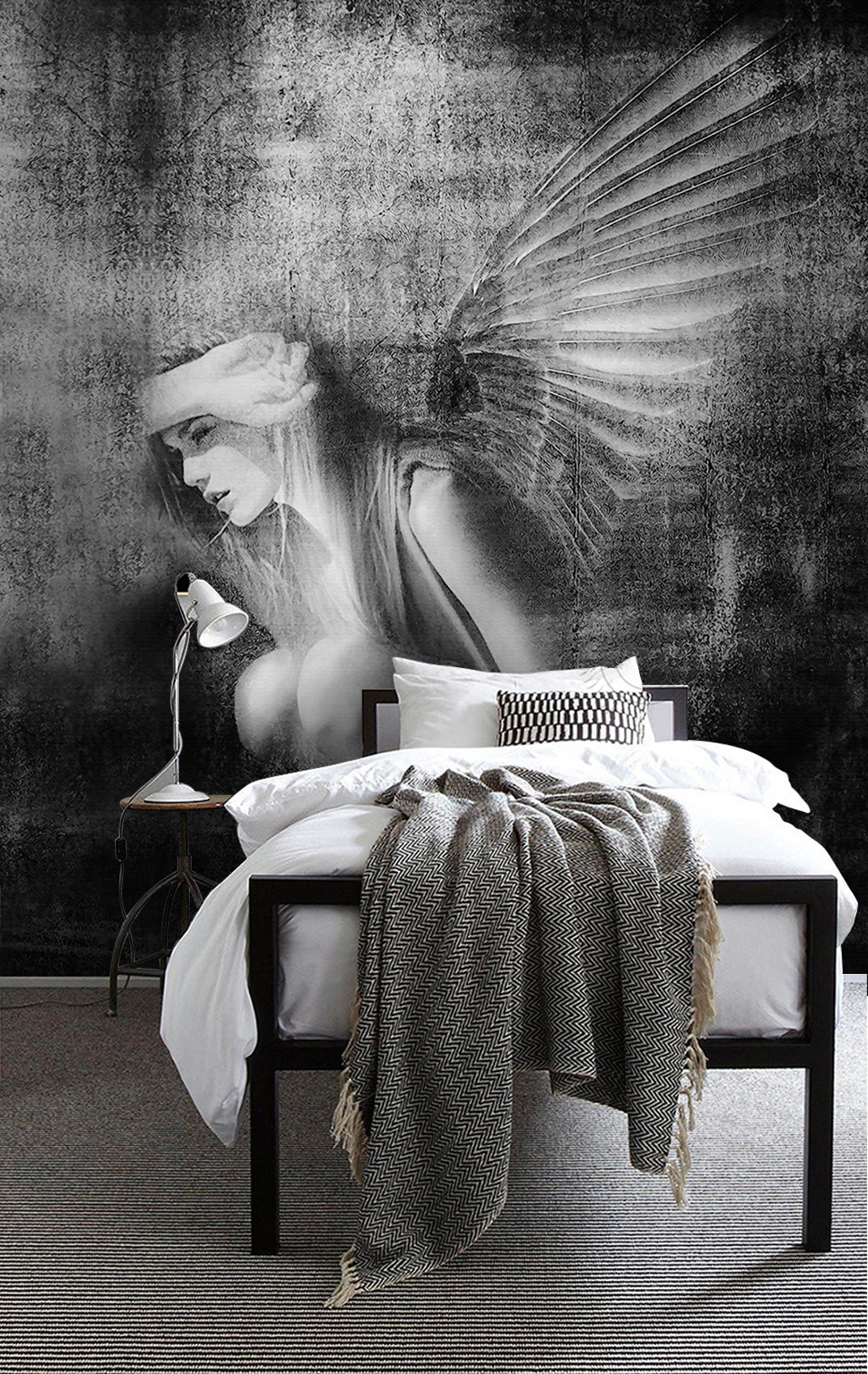 3D Girl Wings WG045 Wall Murals
