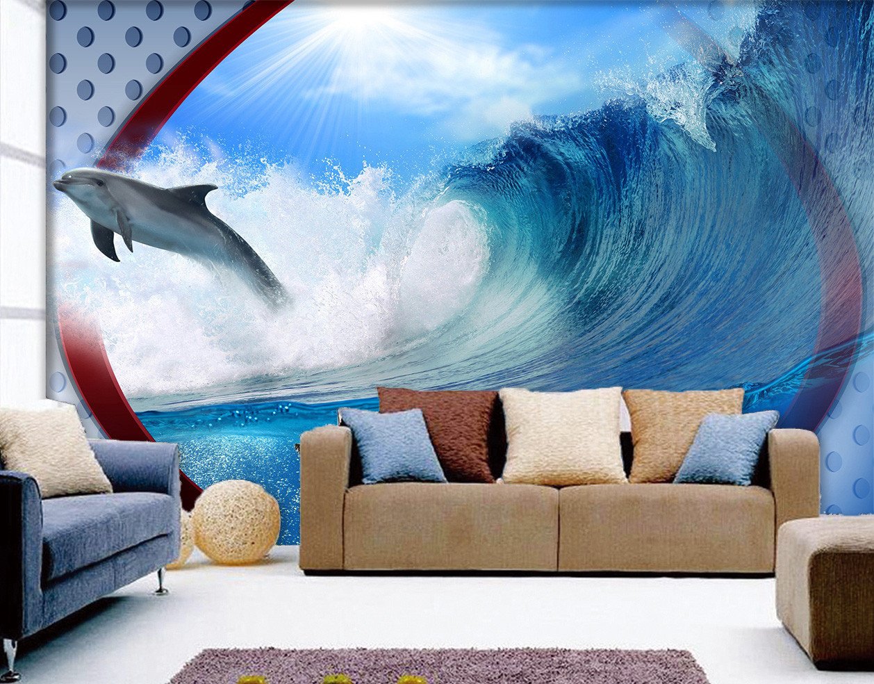 3D Jumping Dolphin Waves 29 Wallpaper AJ Wallpapers 
