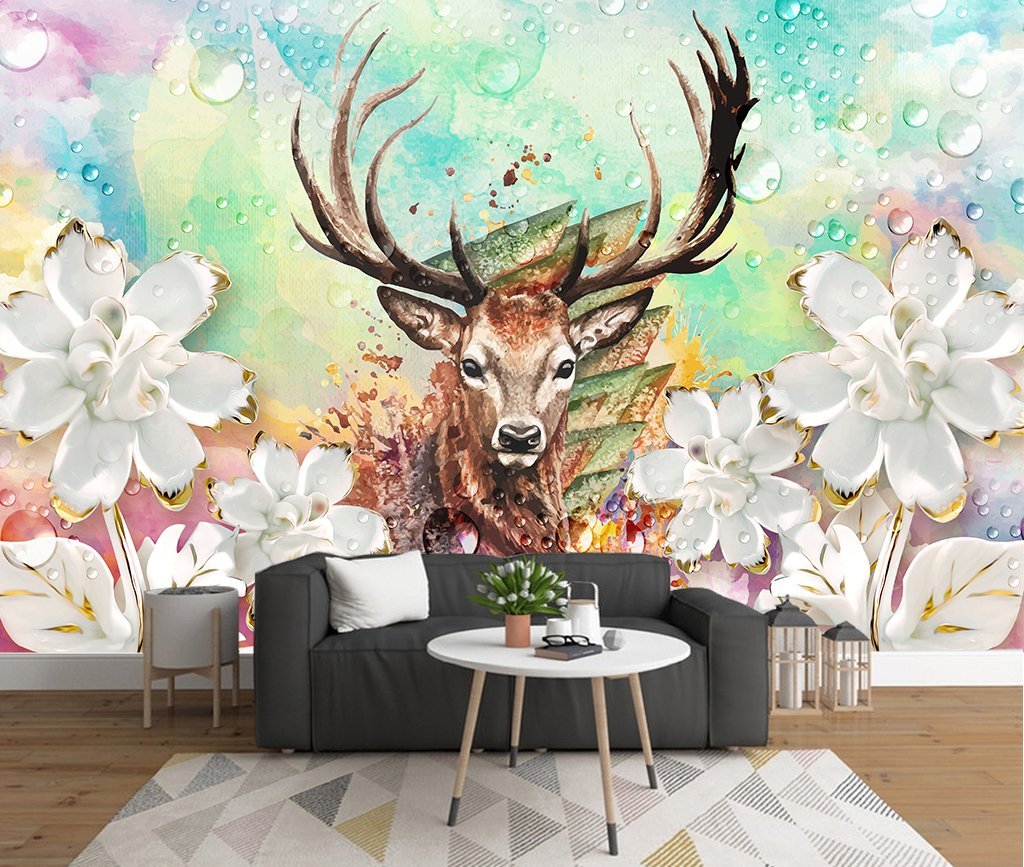 3D Elk 219 Wall Murals Wallpaper AJ Wallpaper 2 