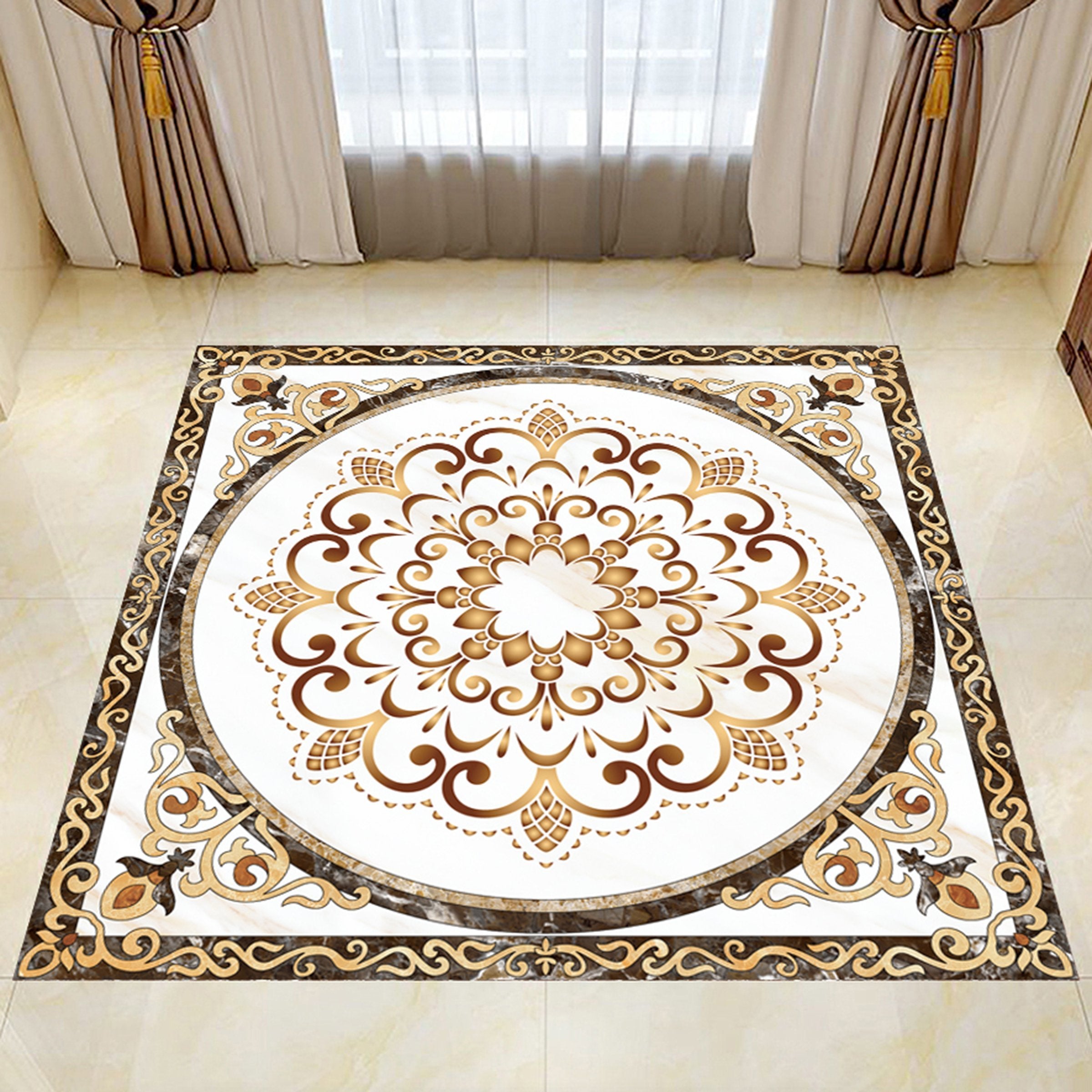 3D Patchwork Of Leaves WG227 Floor Mural Wallpaper AJ Wallpaper 2 