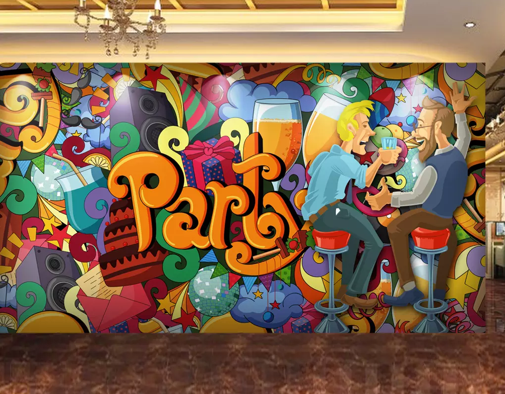 3D Cartoon Man Drinking 393 Wallpaper AJ Wallpaper 2 