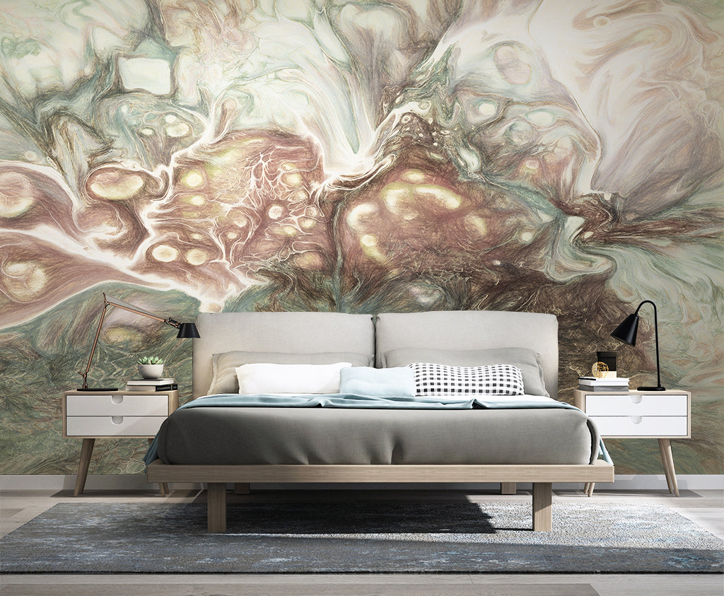 3D Green Pattern WG052 Wall Murals