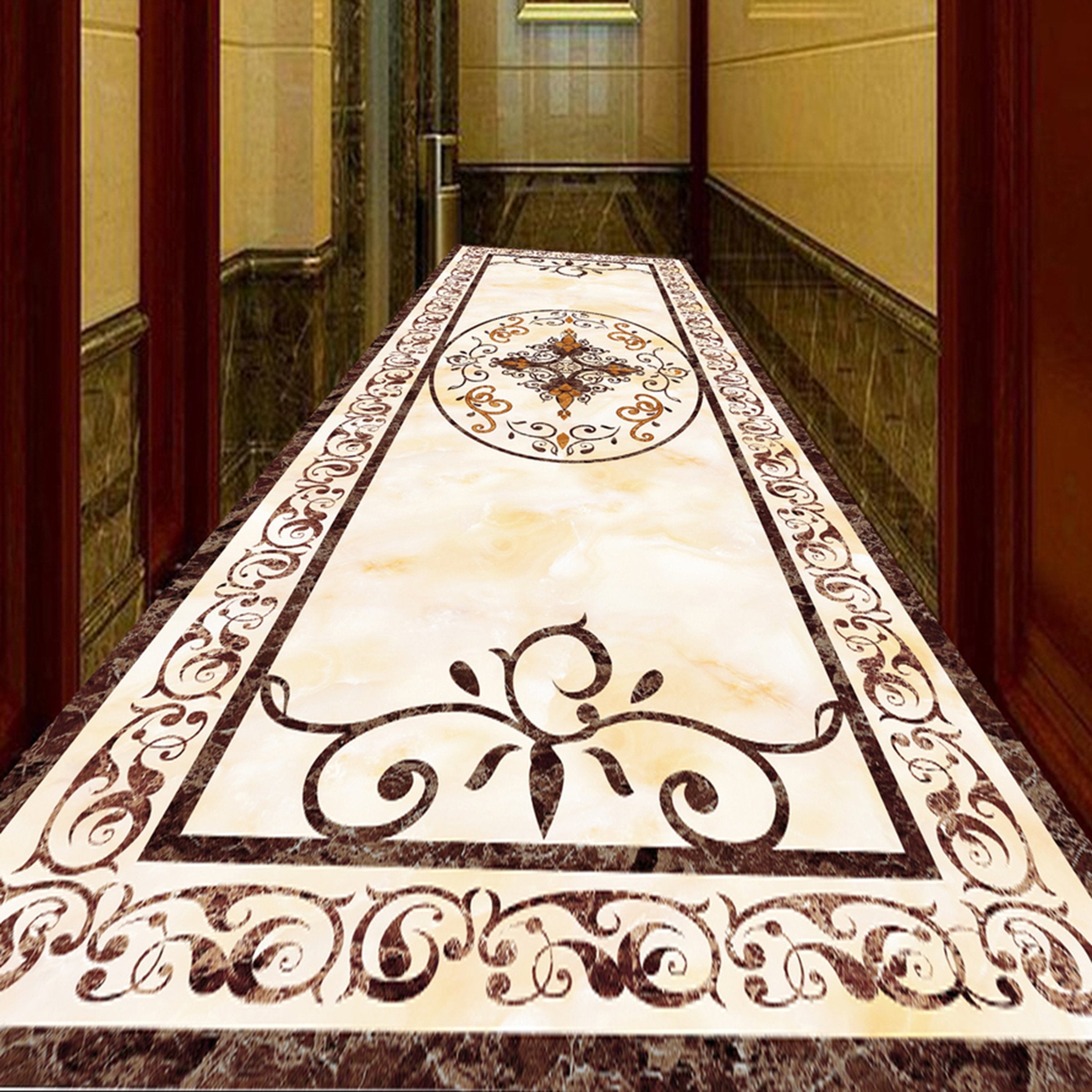3D Round Dark Red WG636 Floor Mural Wallpaper AJ Wallpaper 2 