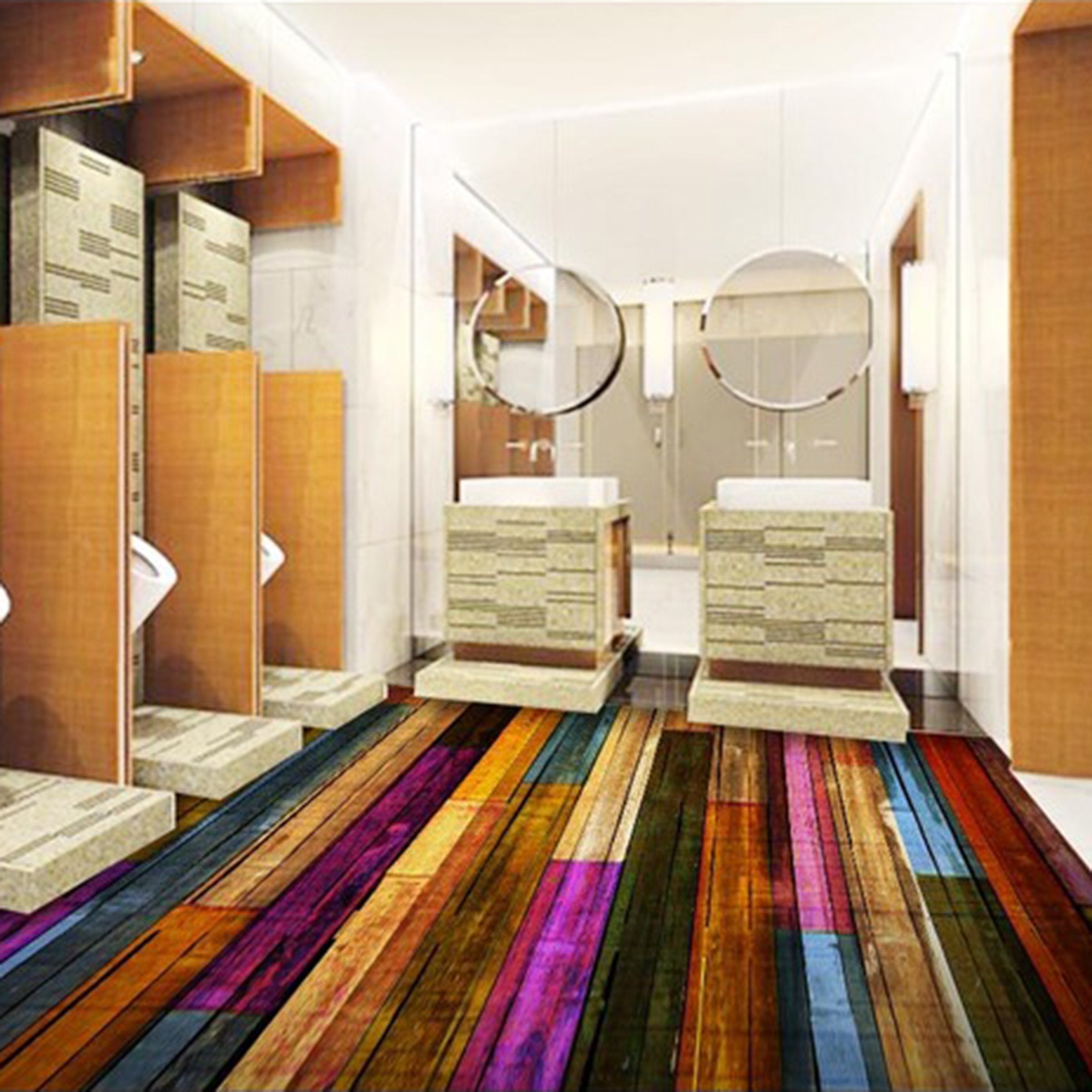 3D Color Wood Grain WG264 Floor Mural Wallpaper AJ Wallpaper 2 