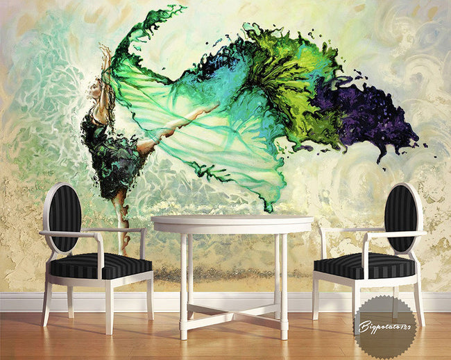 3D Woman Dancing WG126 Wall Murals