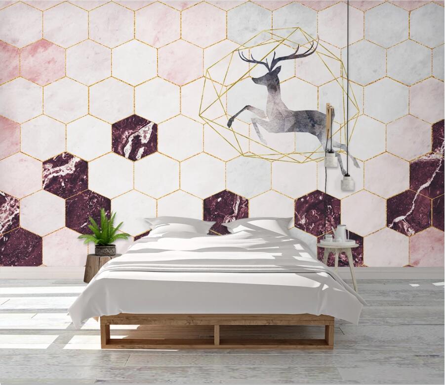 3D Black Fawn WC2680 Wall Murals