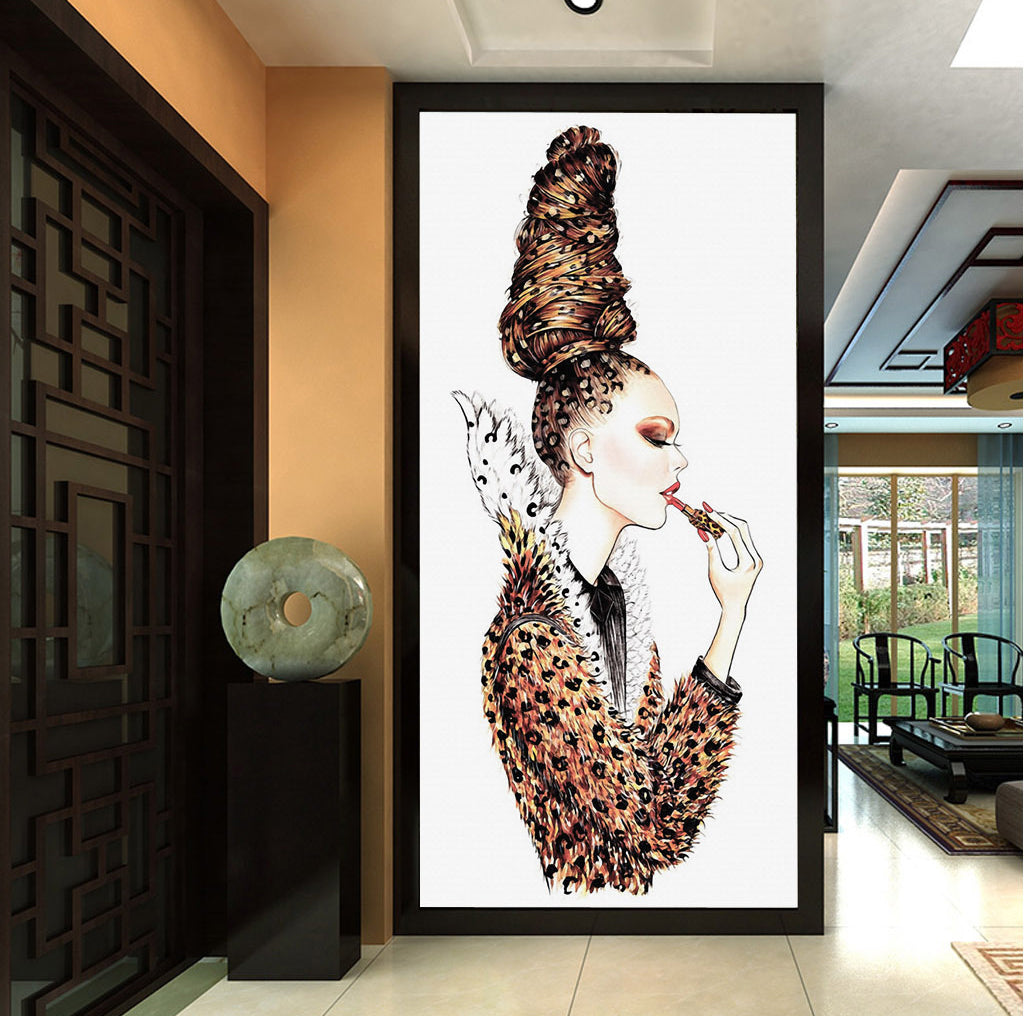 3D Woman Lipstick WG089 Wall Murals